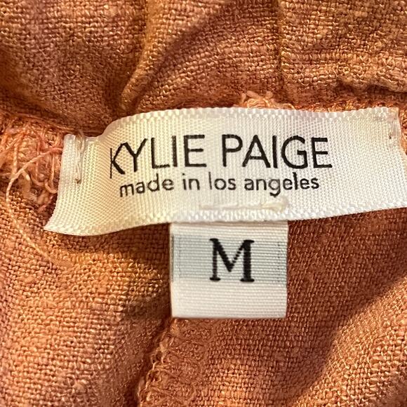 Kylie Paige Pull On Beachy Casual Pant Women's Medium Peach High Rise Cropped - Picture 4 of 4